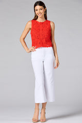 cache red crochet tank Versona Caché