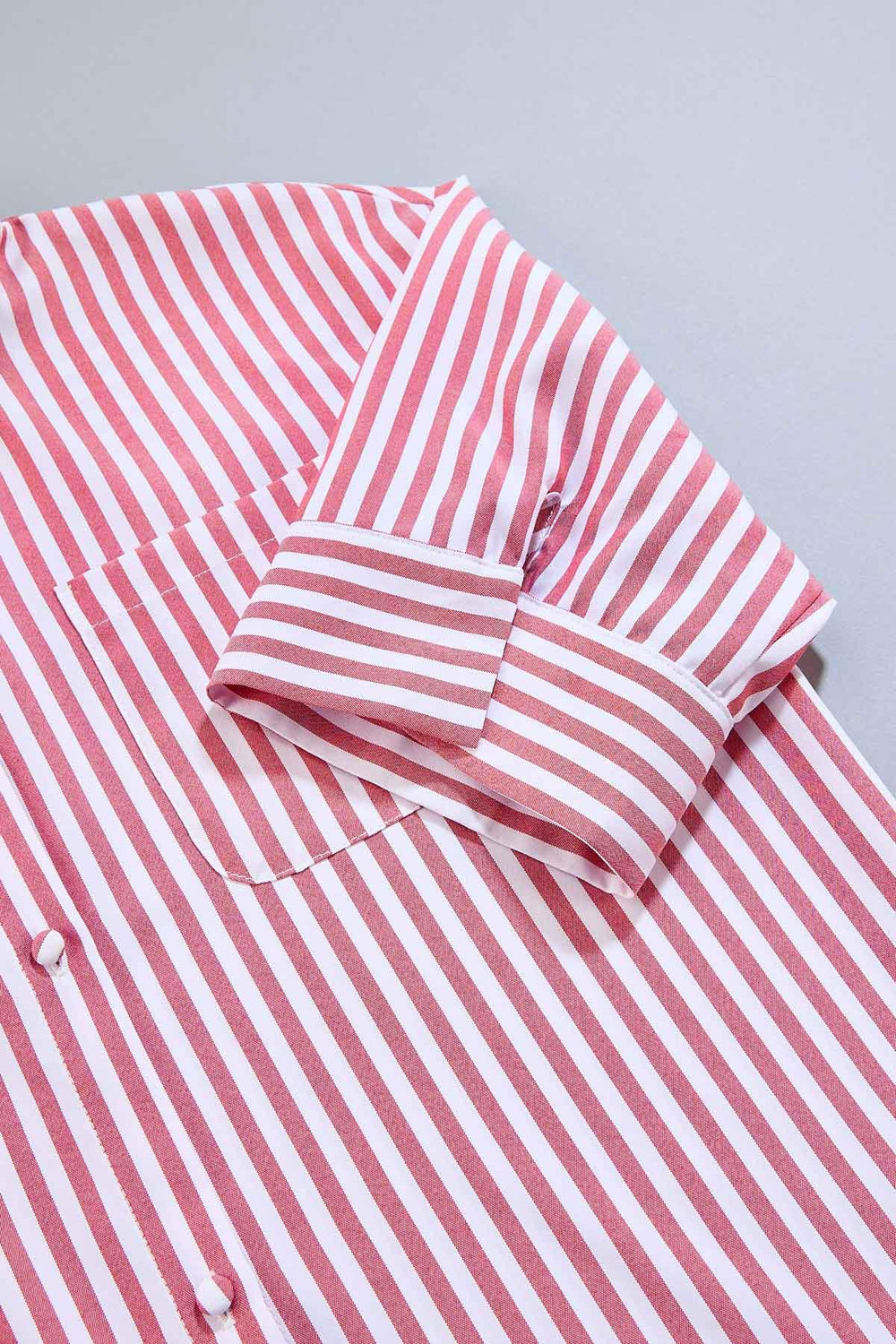 cache french cuff striped shirt- red Versona Caché