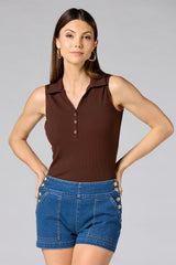 cache ribbed knit polo Versona Caché
