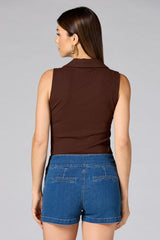 cache ribbed knit polo Versona Caché