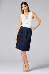 cache gold button knit tank Versona Caché