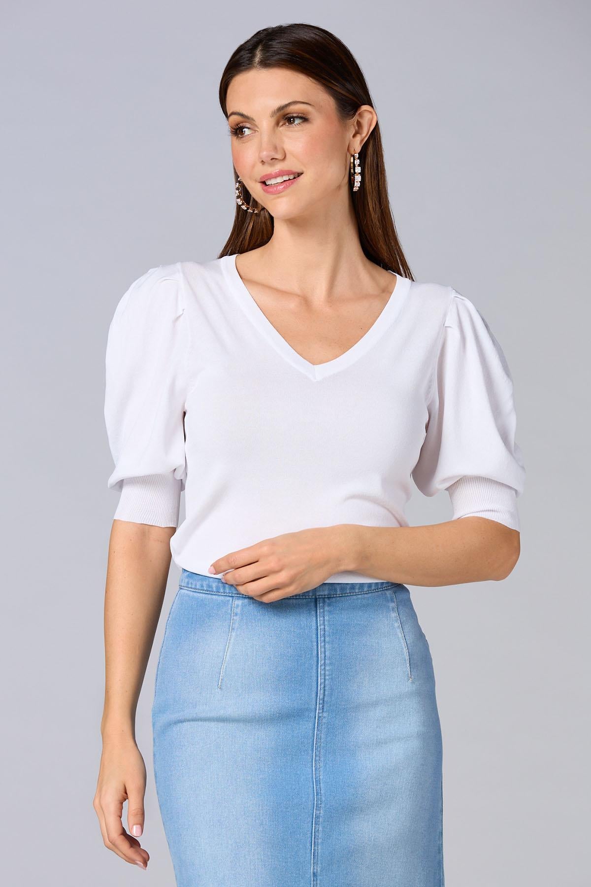 cache puff sleeve sweater Versona Caché