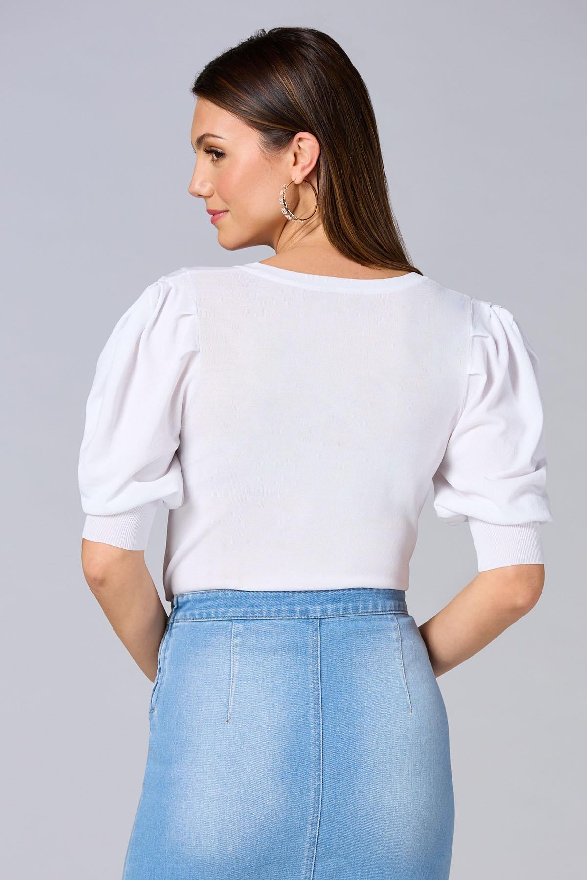 cache puff sleeve sweater Versona Caché