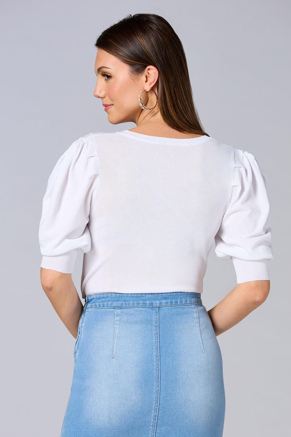 cache puff sleeve sweater Versona Caché