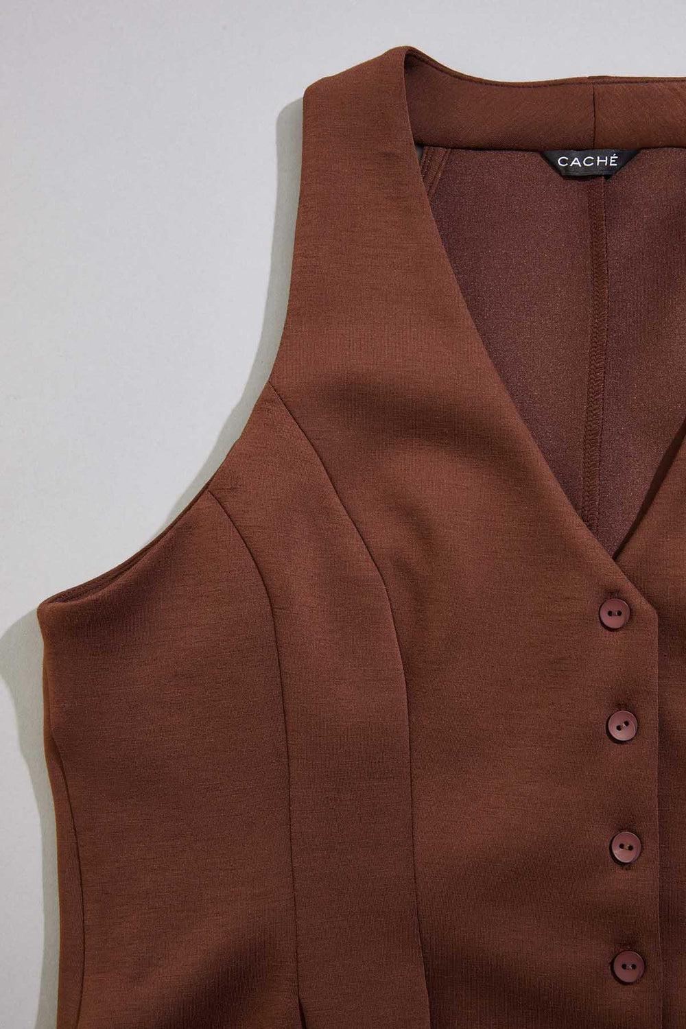 cache peplum hem knit vest Versona Caché