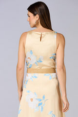 cache satin floral tank Versona Caché