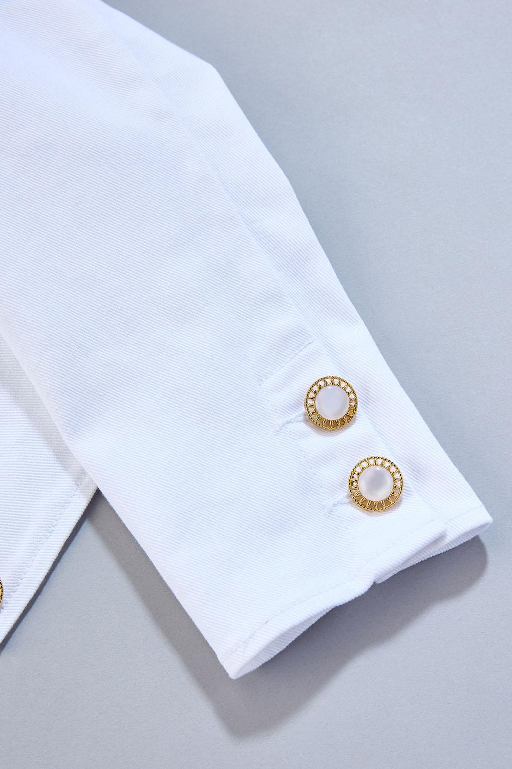 cache cropped white denim blazer Versona Caché