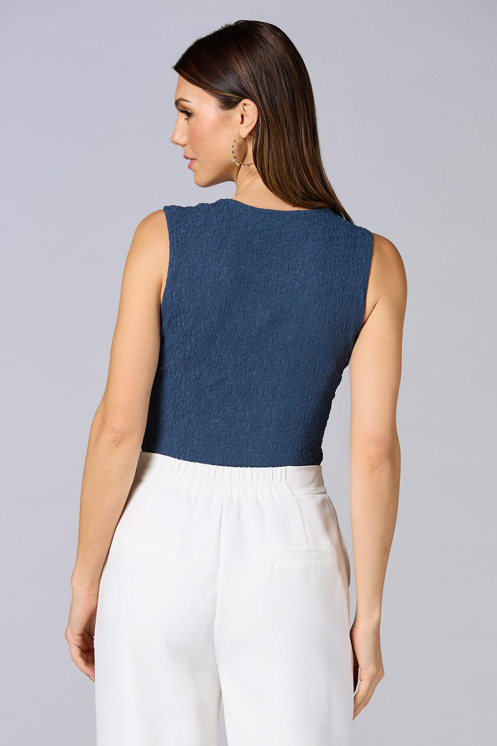 cache textured gold detail tank Versona Caché