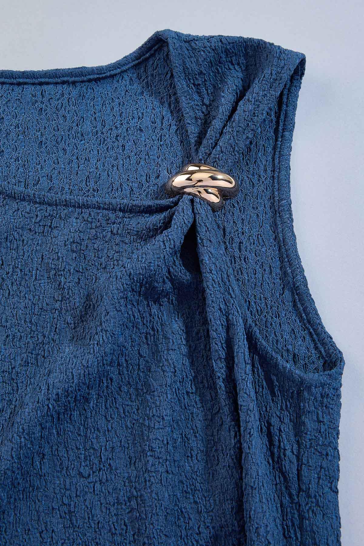 cache textured gold detail tank Versona Caché