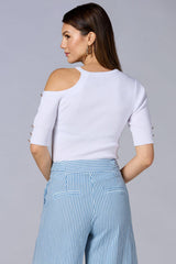 cache one shoulder sweater Versona Caché