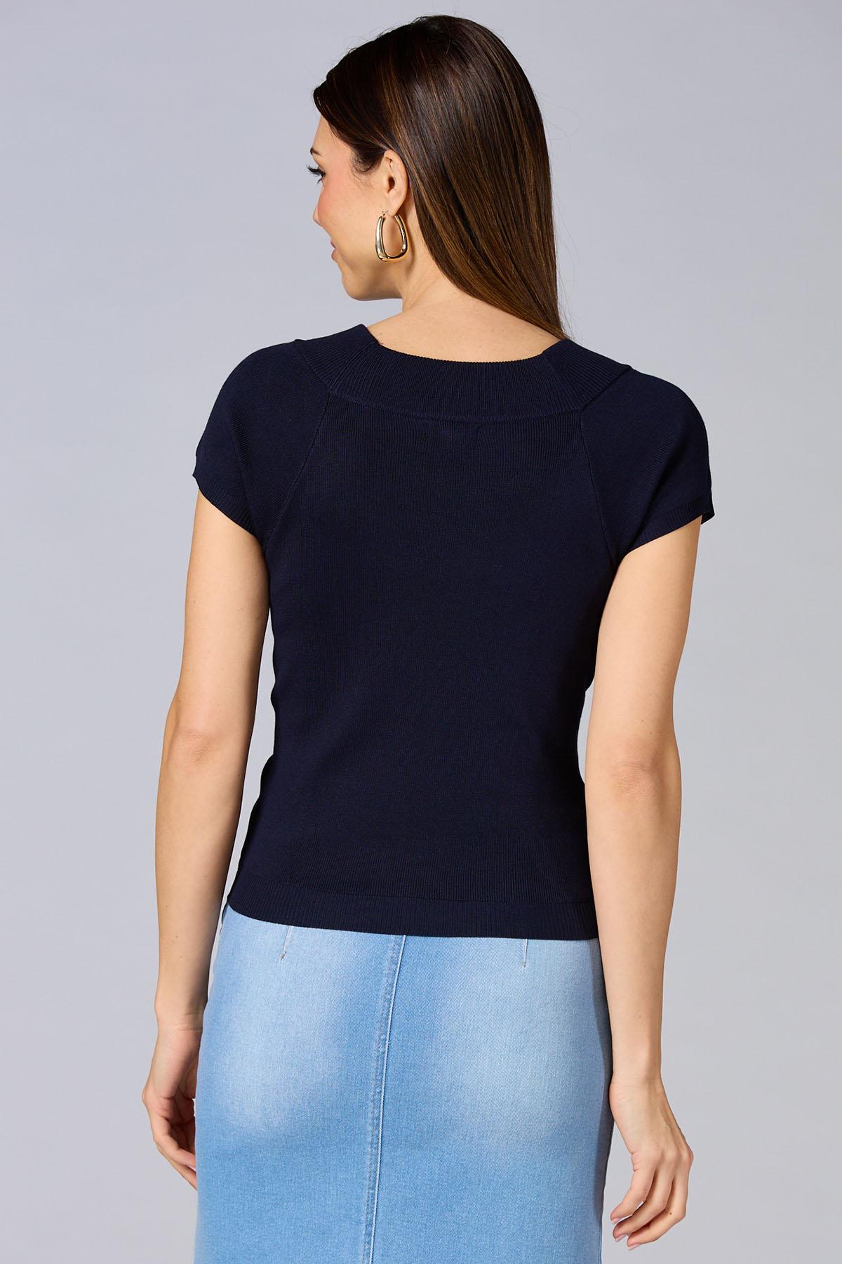 cache shoulder button sweater Versona Caché