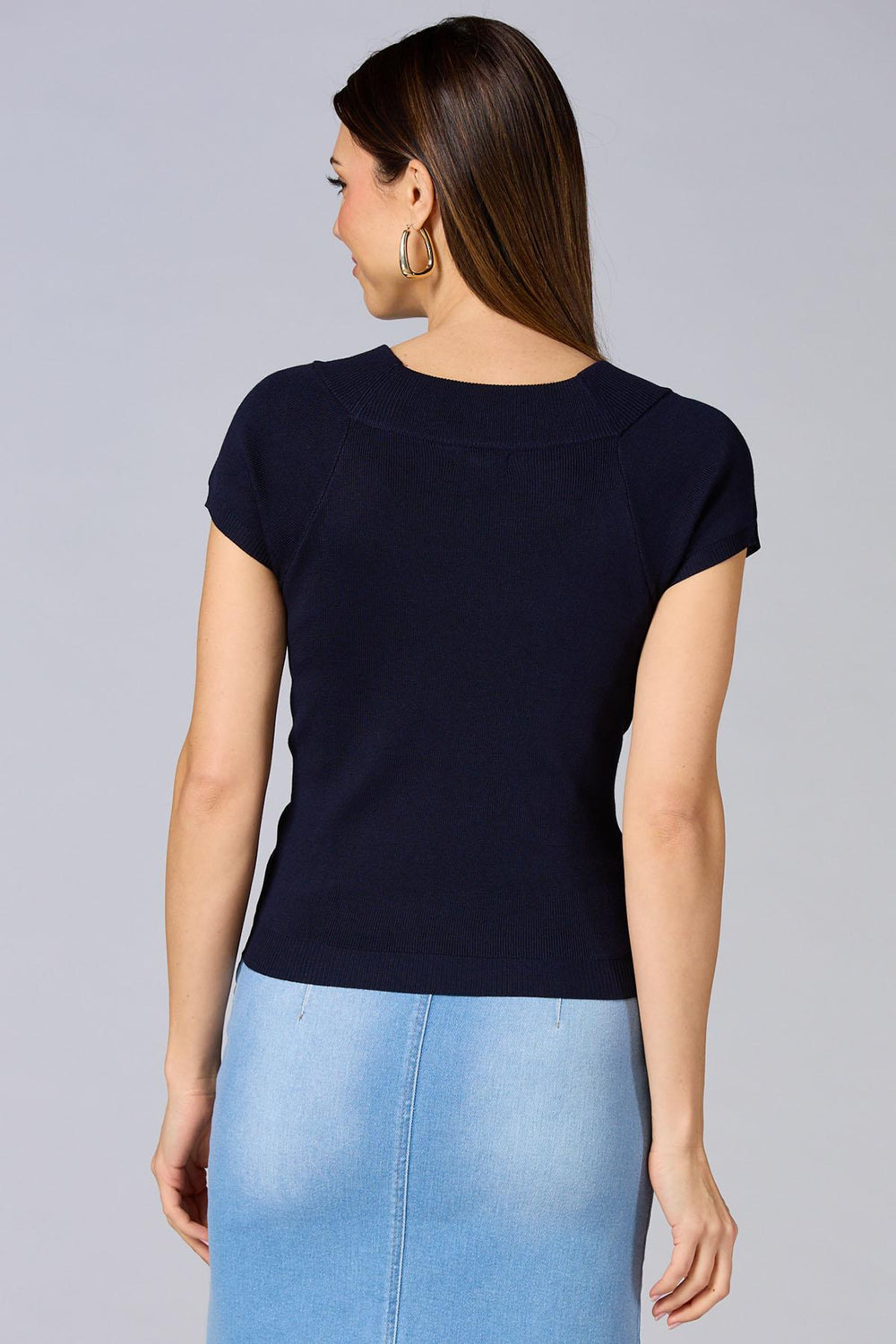 cache shoulder button sweater Versona Caché