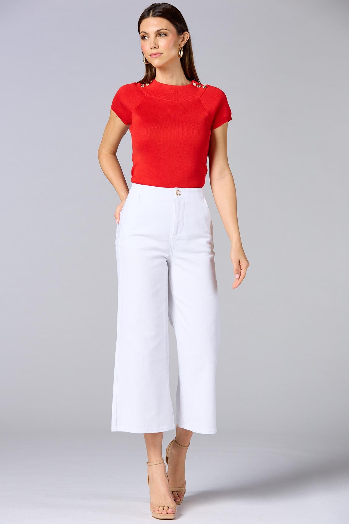 cache shoulder button sweater Versona Caché