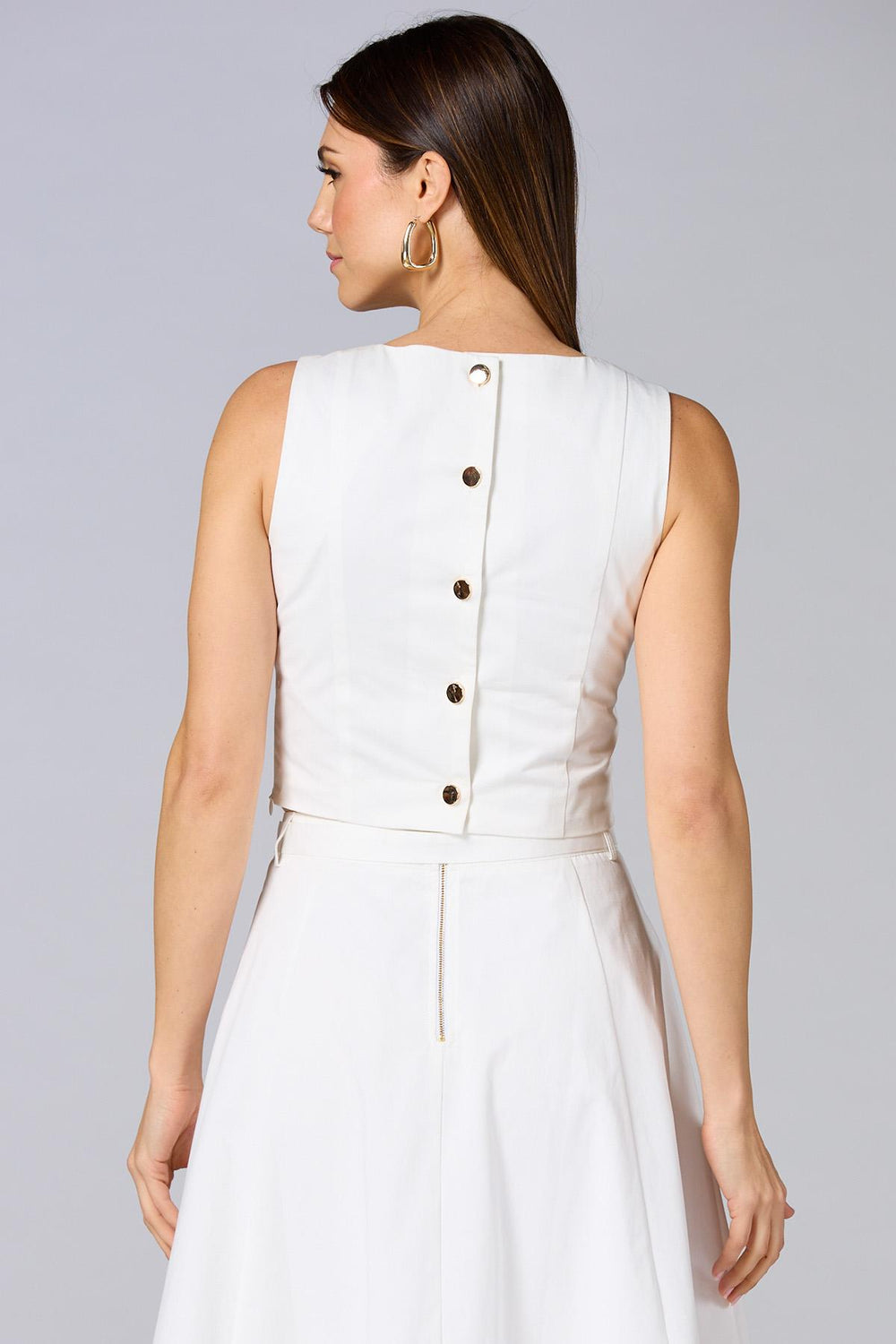 cache solid square neck tank Versona Caché