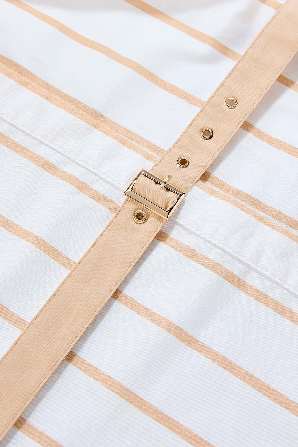 cache belted striped shirt Versona Caché