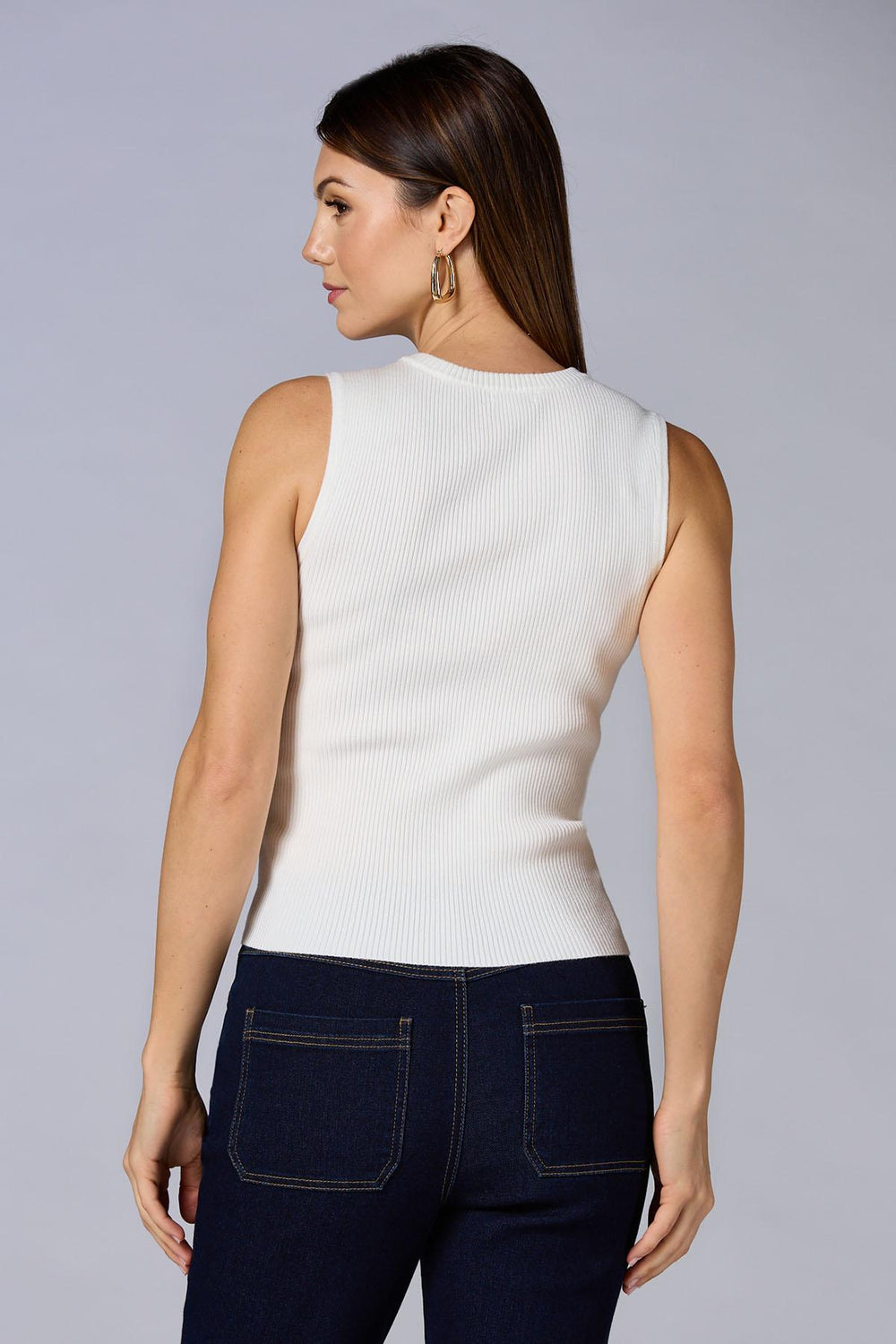 cache belted ribbed tank Versona Caché