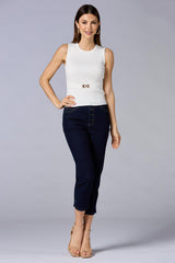 cache belted ribbed tank Versona Caché