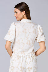 cache floral embroidered shirt Versona Caché