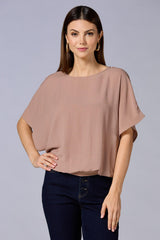 cache beige drape top Versona Caché