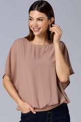 cache beige drape top Versona Caché