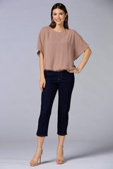 cache beige drape top Versona Caché