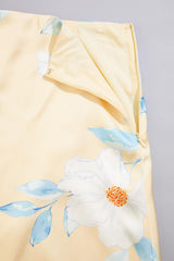 cache satin floral midi skirt Versona Caché