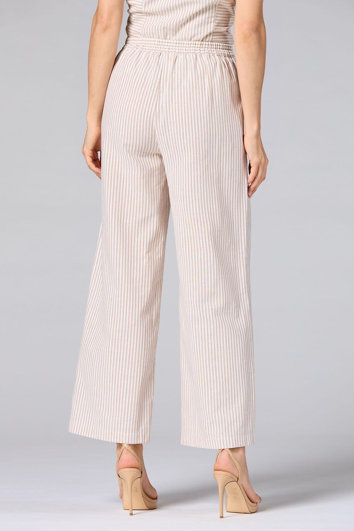 cache neutral striped pants Versona Caché