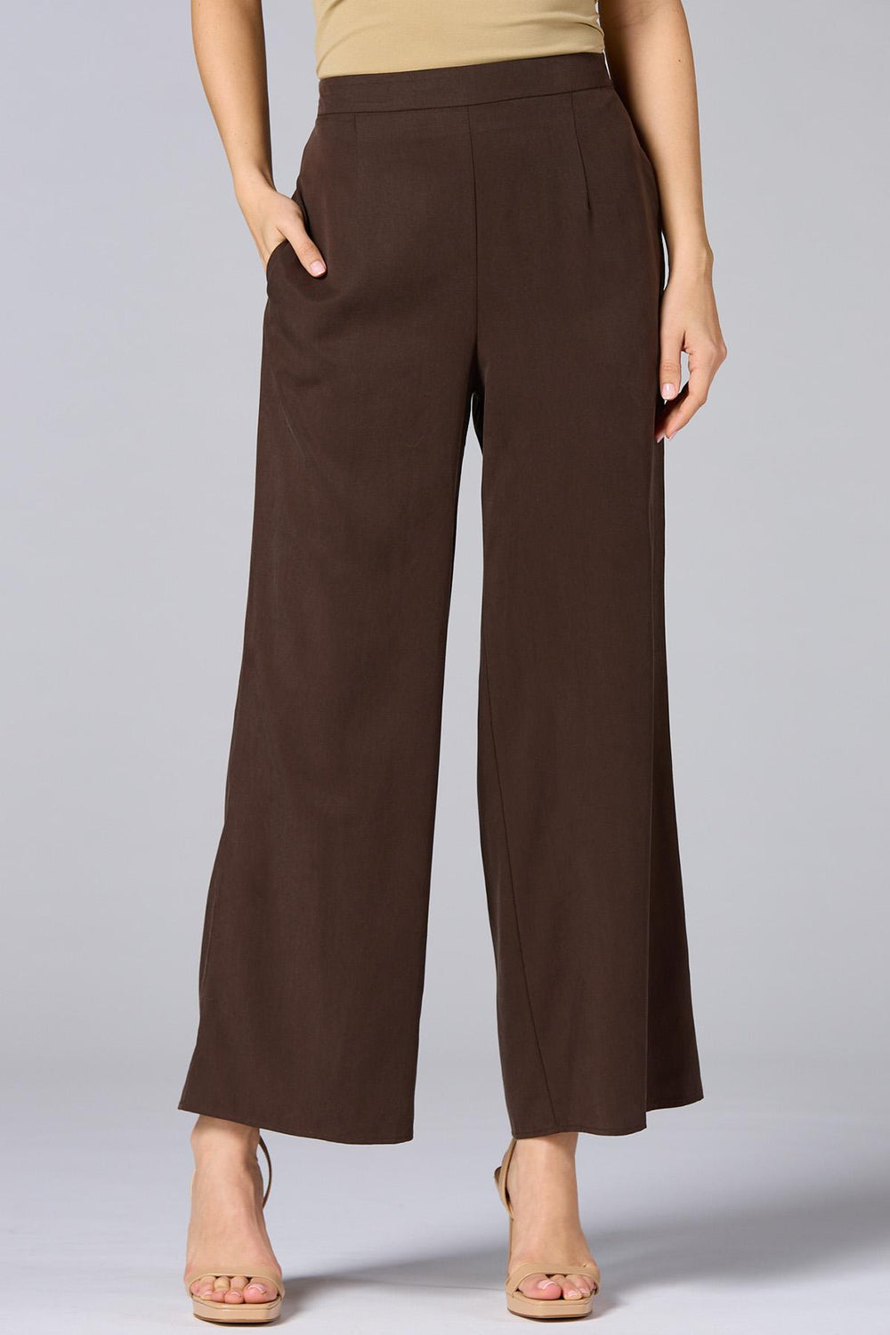 cache solid wide leg pants Versona Caché