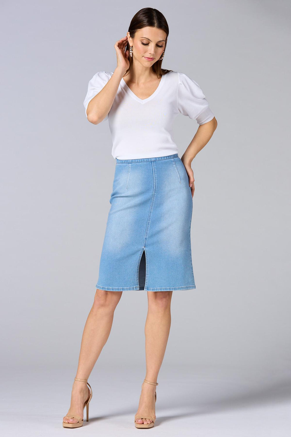 cache denim pencil skirt Versona Caché