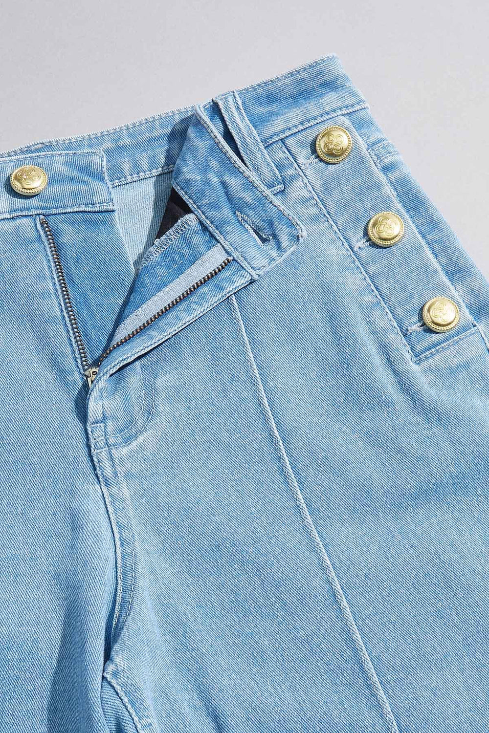 gold sailor button jeans Versona Caché