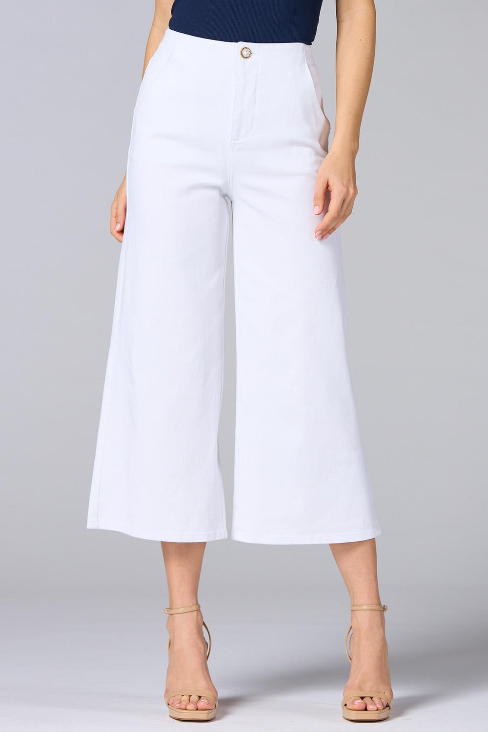 cache high rise white jeans Versona Caché