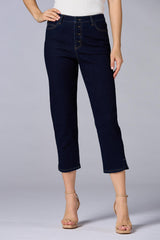 cache slit hem cropped jeans Versona Caché