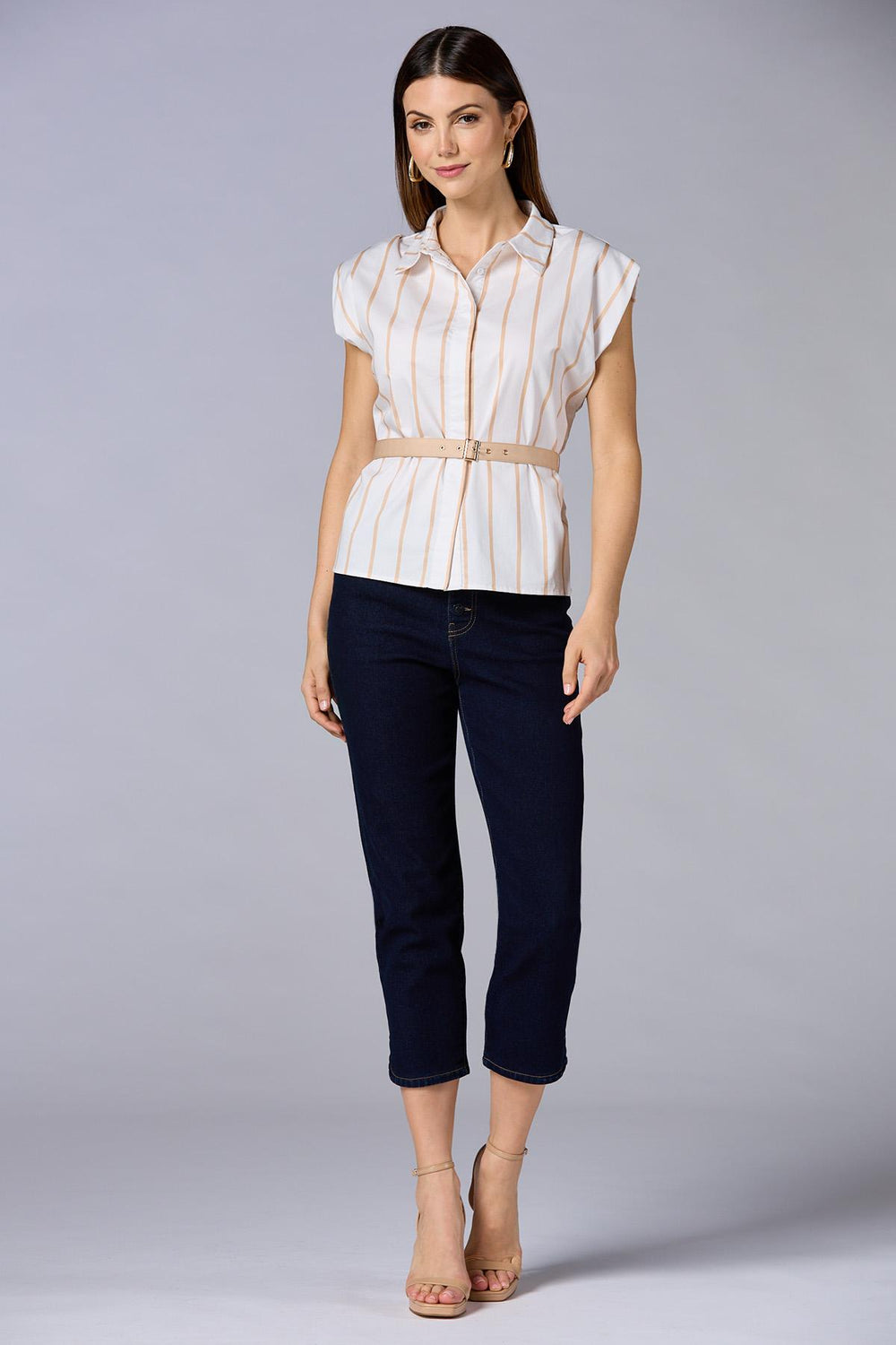 cache slit hem cropped jeans Versona Caché