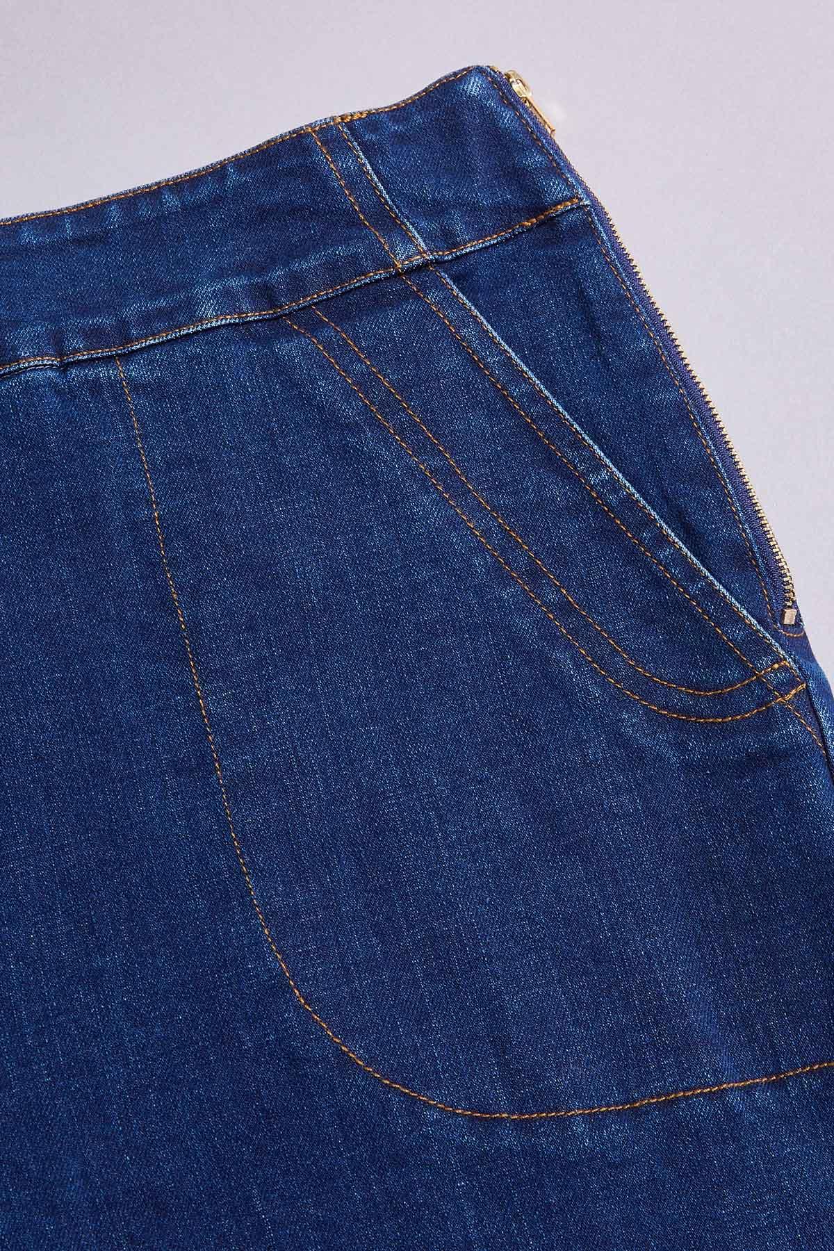 cache dark wash wide leg jeans Versona Caché