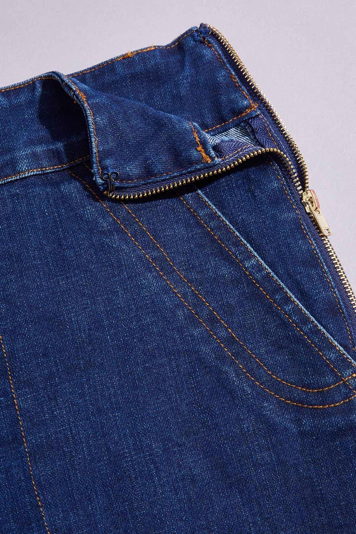 cache dark wash wide leg jeans Versona Caché