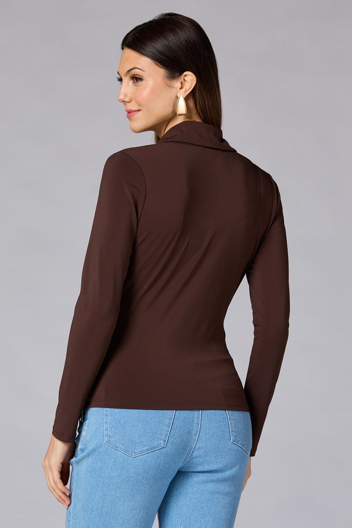 cache shawl collar wrap top Versona Caché