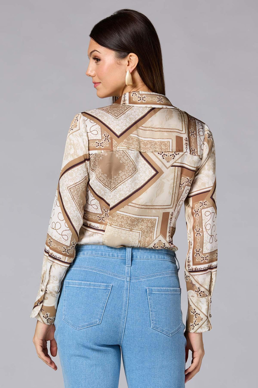 cache patchwork status print blouse Versona Caché