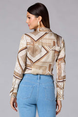 cache patchwork status print blouse Versona Caché