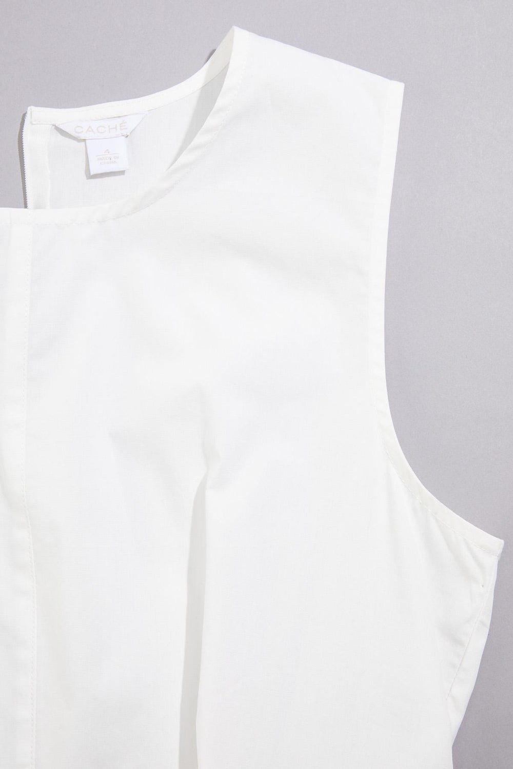 cache poplin pleated peplum tank Versona Caché