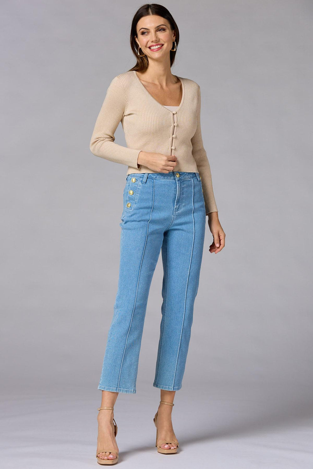 cache covered button cardigan Versona Caché