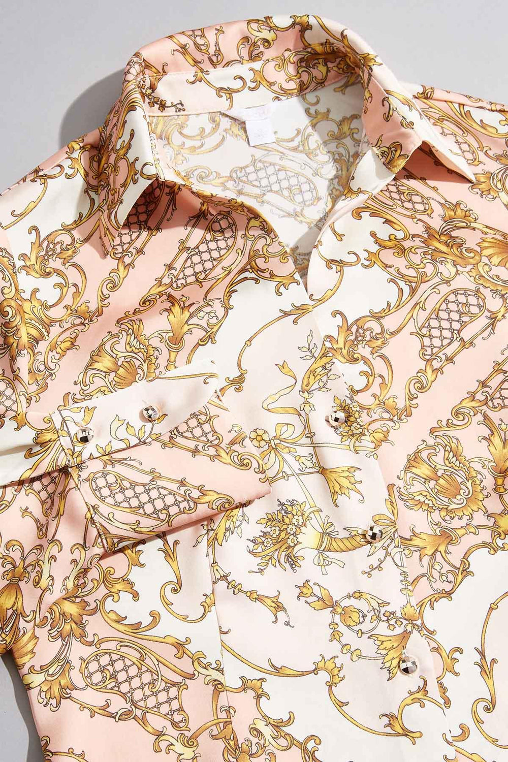 cache floral status print satin blouse Versona Caché