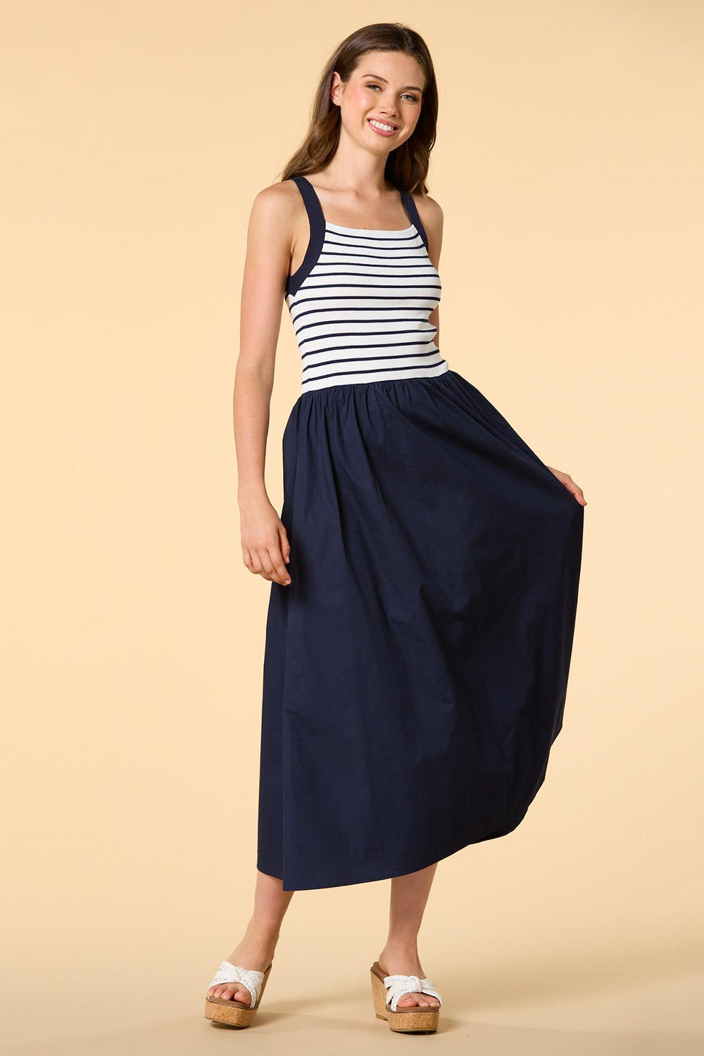 deep blue sea maxi dress Versona Apparel