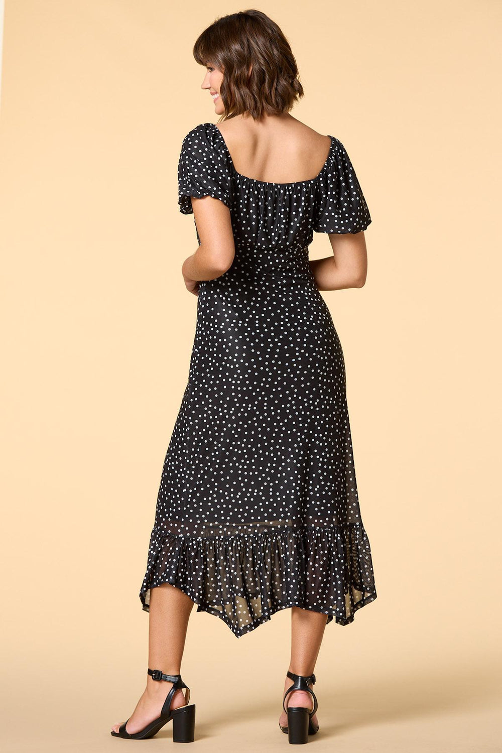 in the dot light maxi dress Versona Apparel