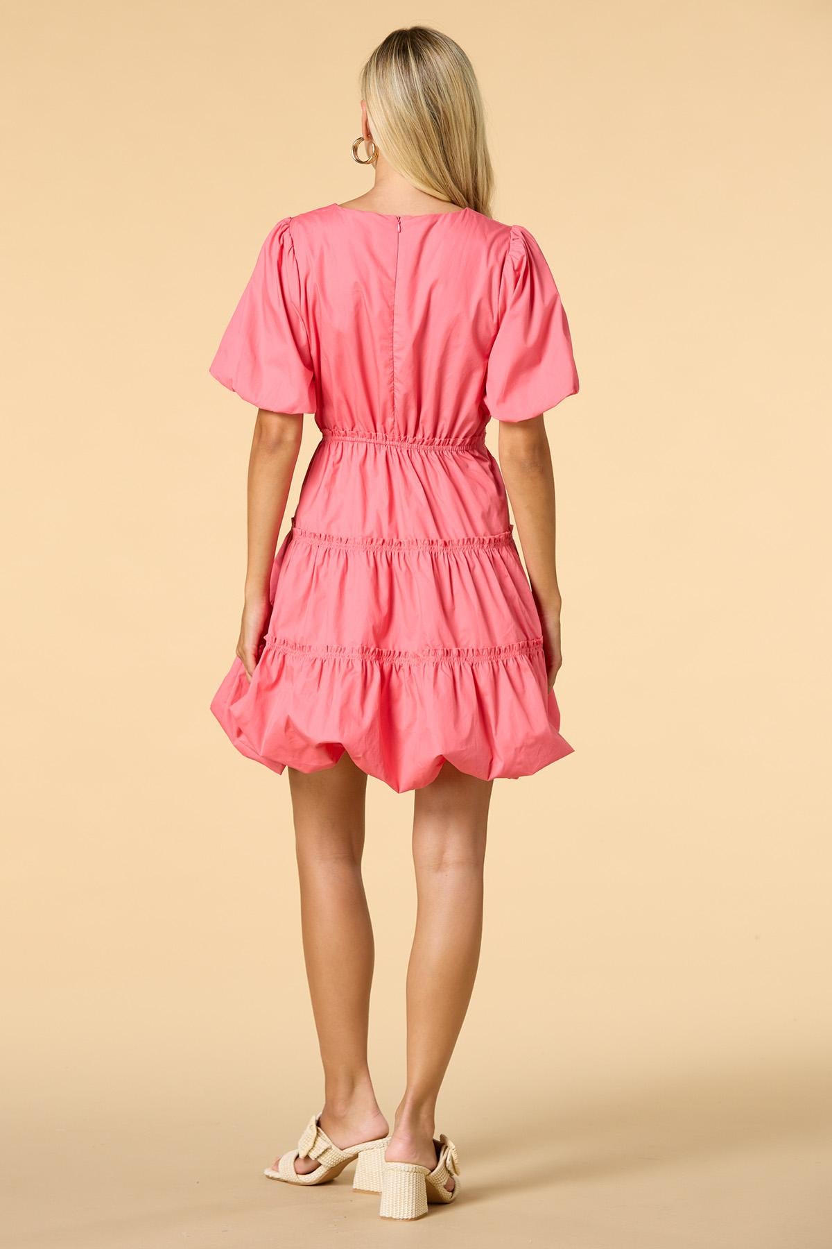 coral key mini dress Versona Apparel