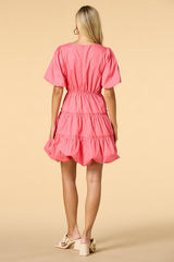 coral key mini dress Versona Apparel