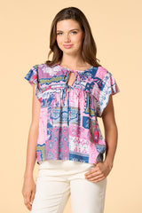 paisley patch top Versona Apparel