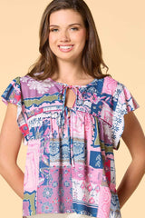 paisley patch top Versona Apparel