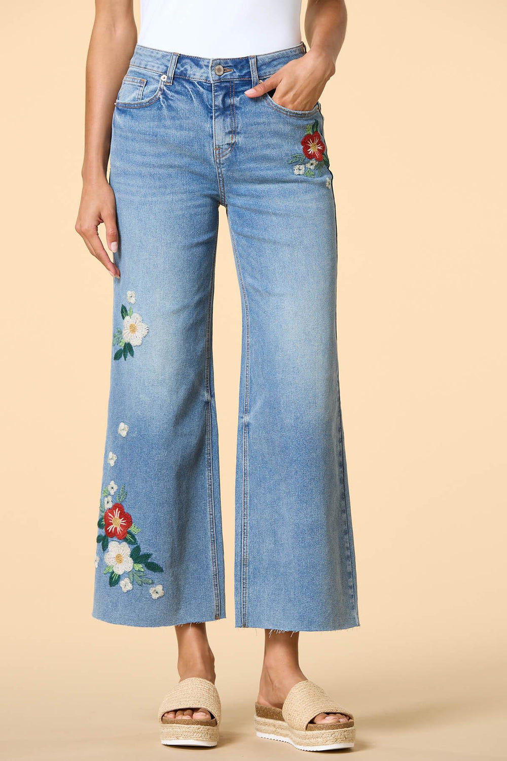 told you sew embroidered jeans Versona Apparel