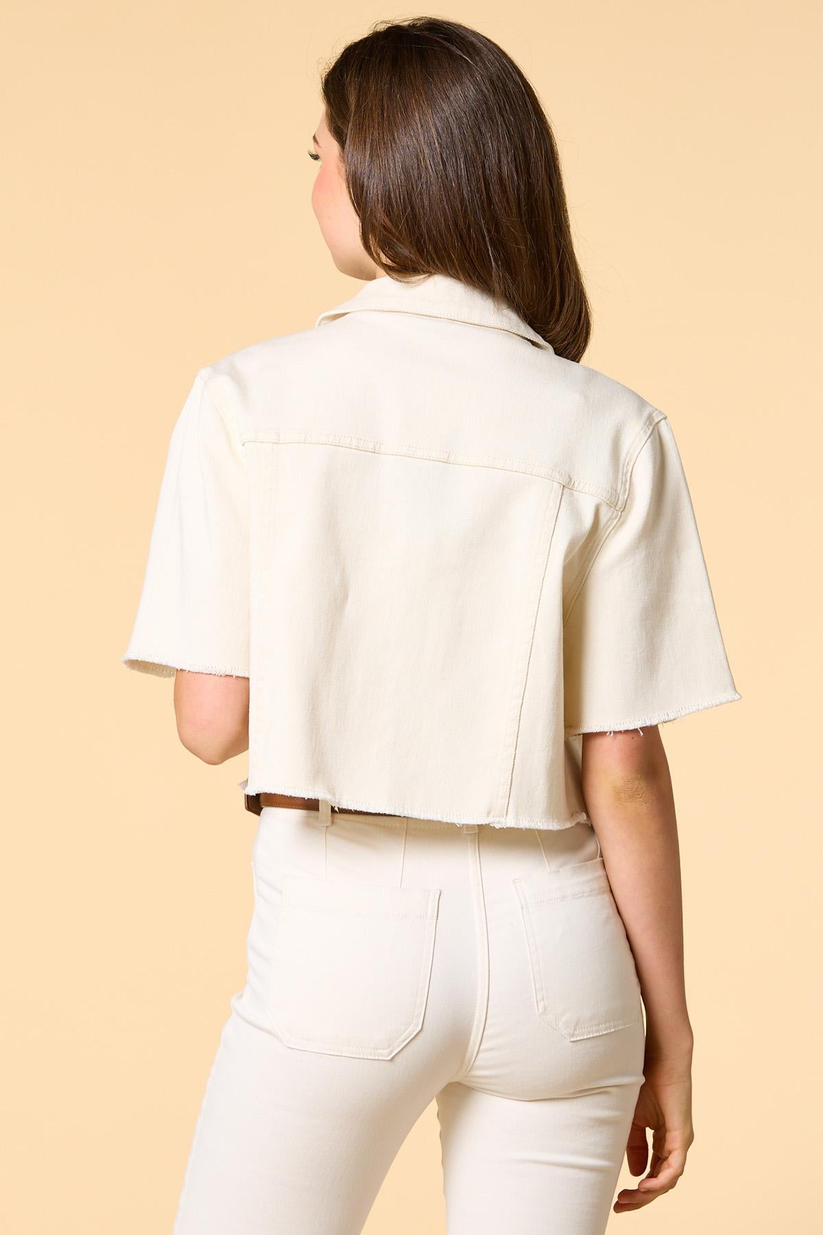 license to twill cropped jacket Versona Apparel