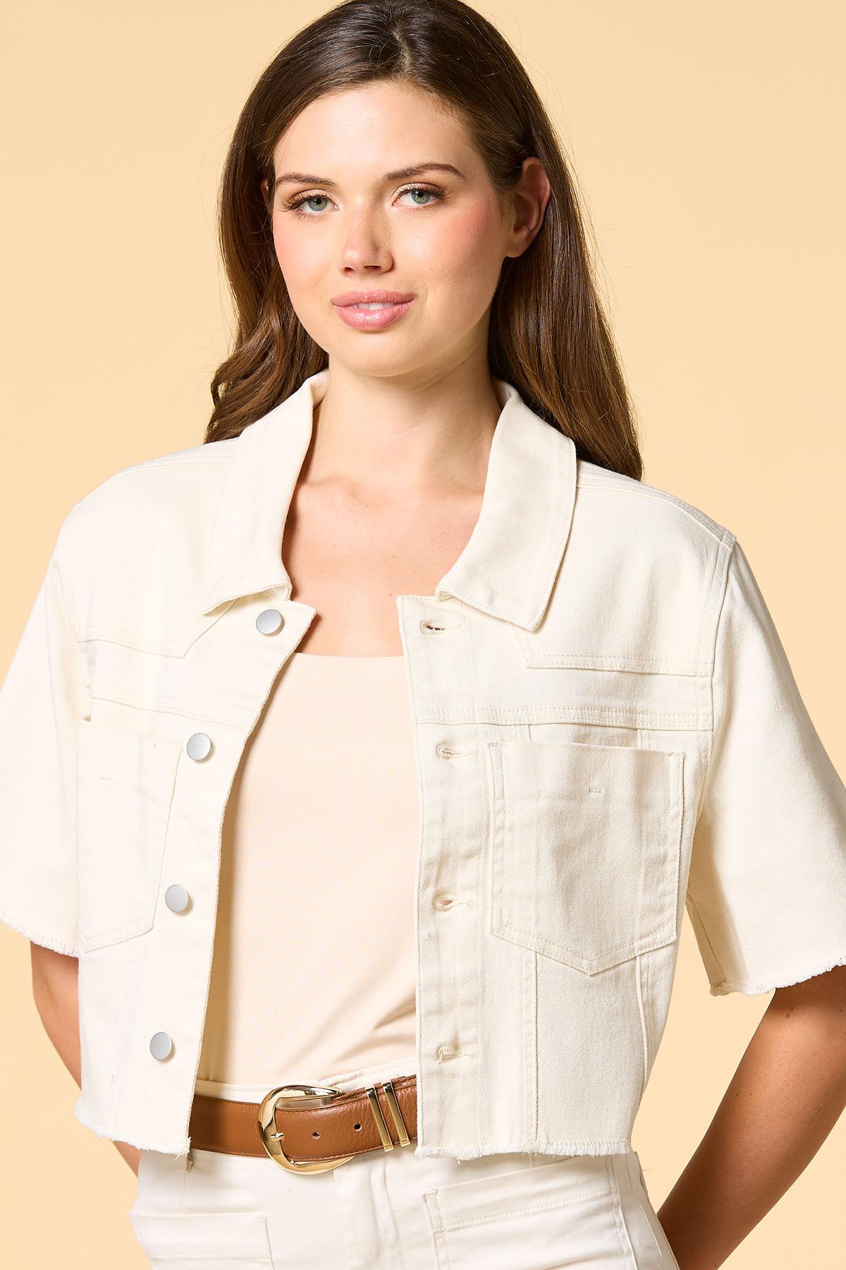 license to twill cropped jacket Versona Apparel